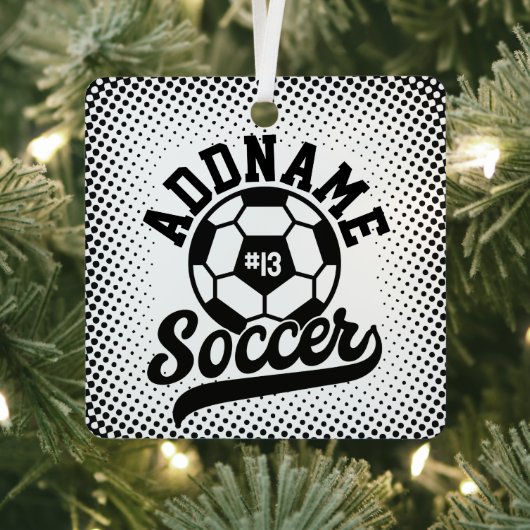 サッカー選手ADD NAMEサッカーチームパーソナライズされた メタルオーナメント (インサイチュ)