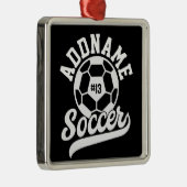 サッカー選手ADD NAMEサッカーチームパーソナライズされた メタルオーナメント (右)
