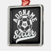 サッカー選手ADD NAMEサッカーチームパーソナライズされた メタルオーナメント (左)