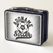 サッカー選手ADD NAMEサッカーチームパーソナライズされた メタルランチボックス (裏面)