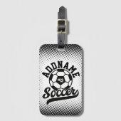 サッカー選手ADD NAMEサッカーチームパーソナライズされた ラゲッジタグ (正面縦)