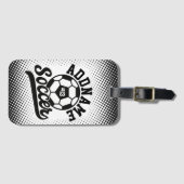 サッカー選手ADD NAMEサッカーチームパーソナライズされた ラゲッジタグ (正面横)