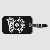 サッカー選手ADD NAMEサッカーチームパーソナライズされた ラゲッジタグ (正面横)