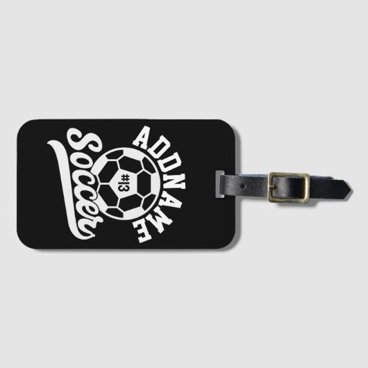サッカー選手ADD NAMEサッカーチームパーソナライズされた ラゲッジタグ (正面横)