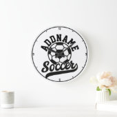 サッカー選手ADD NAMEサッカーチームパーソナライズされた ラージ壁時計 (ホーム)