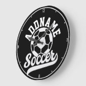 サッカー選手ADD NAMEサッカーチームパーソナライズされた ラージ壁時計 (傾斜)