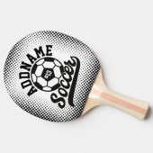 サッカー選手ADD NAMEサッカーチームパーソナライズされた 卓球ラケット (横)