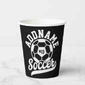 サッカー選手ADD NAMEサッカーチームパーソナライズされた 紙コップ (正面)
