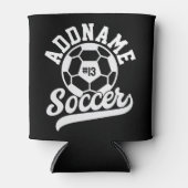 サッカー選手ADD NAMEサッカーチームパーソナライズされた 缶クーラー (正面)