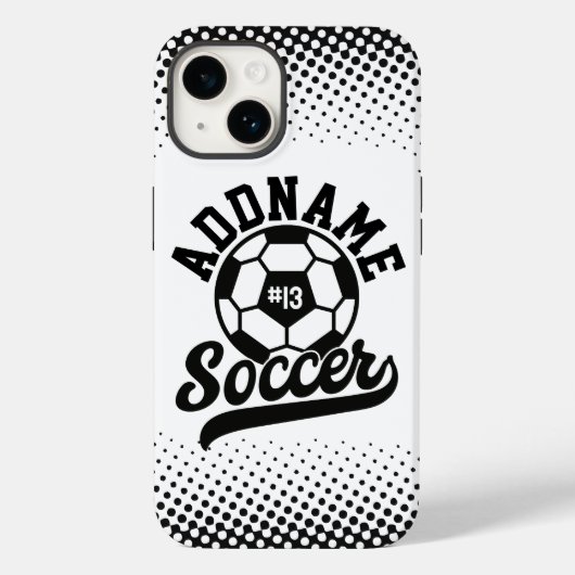 サッカー選手ADD NAMEサッカーチームパーソナライズされた Case-Mate iPhoneケース (裏面)