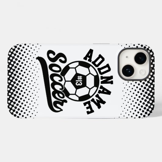 サッカー選手ADD NAMEサッカーチームパーソナライズされた Case-Mate iPhoneケース (裏面 (横))