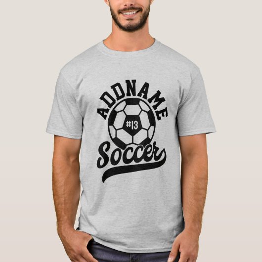 サッカー選手ADD NAMEサッカーチームパーソナライズされた Tシャツ (正面)