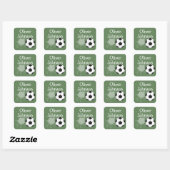 サッカー部 部活 名前  スクエアシール (シート)