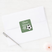 サッカー部 部活 名前  スクエアシール (封筒)