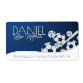 サッカー野球コンボバー（ユダヤ教の）バル・ミツバー ラベル (正面)