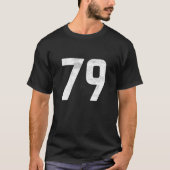 サッカー野球バスケースのスポーツブロック番号79 Tシャツ (正面)