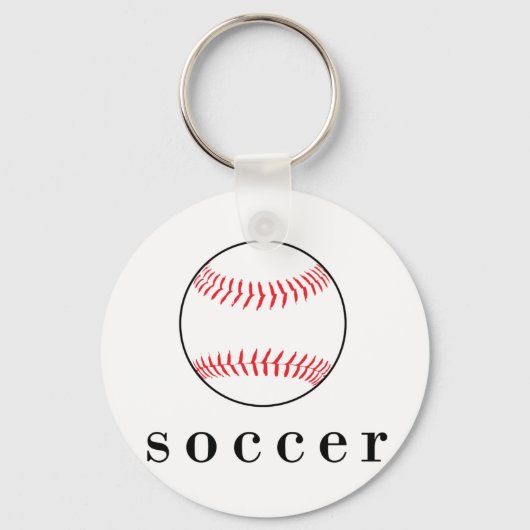 サッカー野球面白いスポーツTシャツ キーホルダー (正面)