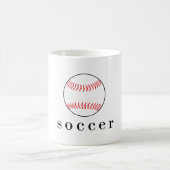 サッカー野球面白いスポーツTシャツ コーヒーマグカップ (中央)