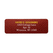 サッカー金ゴールドパーソナライズされたラベル ラベル (正面)