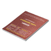 サッカー金ゴールドパーティー好きチョコレートキャンディーラッパー ノートパッド (回転)