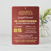 サッカー金ゴールド確認招待状 招待状 (スタンド正面)