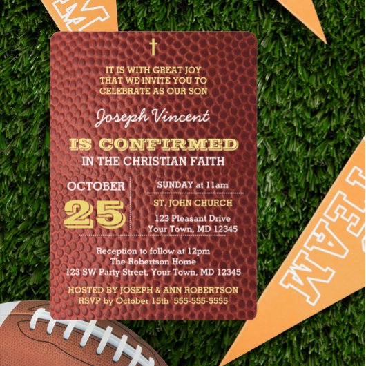 サッカー金ゴールド確認招待状 招待状