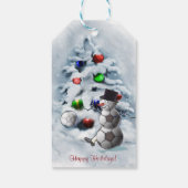 サッカー雪だるまクリスマス ギフトタグ (裏面)