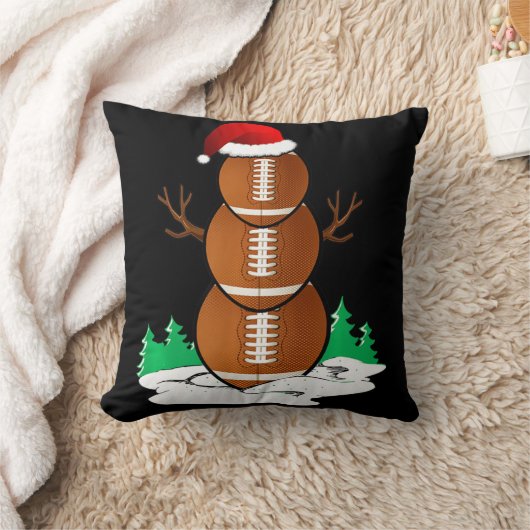 サッカー雪だるまボールクリスマスパジャマギフトメンズ クッション (ブランケット)
