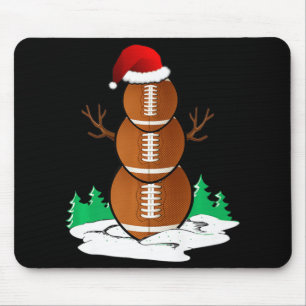 サッカー雪だるまボールクリスマスパジャマギフトメンズ マウスパッド