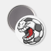 サッカー顔磁石 マグネット (正面/裏面)