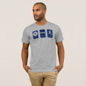 、サッカー食べて下さい、眠らせて下さい Tシャツ (正面フル)