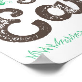 サッカー食べの看板 ポスター (角)