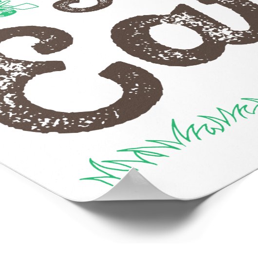 サッカー食べの看板 ポスター (角)