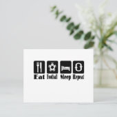 サッカー食べの睡眠と繰り返し ポストカード (スタンド正面)