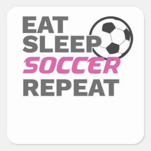 サッカー食べ選手のスリープサッカーの再演 スクエアシール