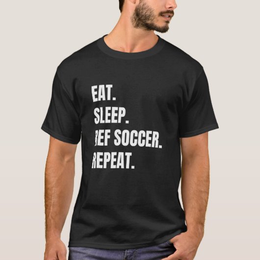 サッカー食べRefスリープRefサッカーティー Tシャツ (正面)