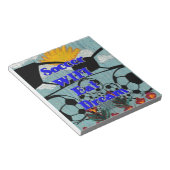 サッカー食べWIFIドリーム – おもしろいスポーツアートプリント ノートパッド (アングル)