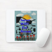 サッカー食べWIFIドリーム – おもしろいスポーツアートプリント マウスパッド (マウス)