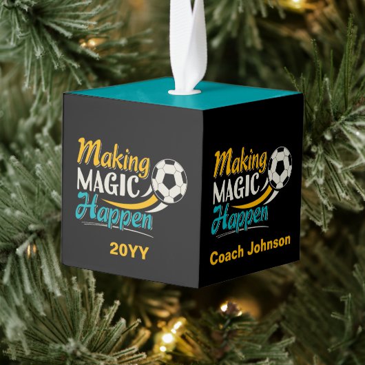 サッカー魔法の実現 キューブオーナメント (ツリー)