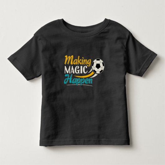 サッカー魔法の実現 トドラーTシャツ (正面)
