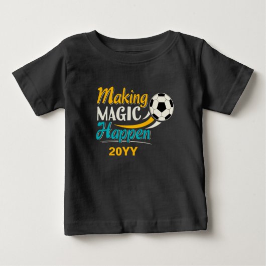 サッカー魔法の実現 ベビーTシャツ (正面)