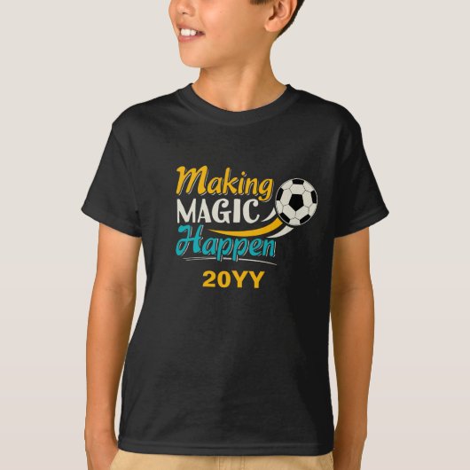 サッカー魔法の実現 Tシャツ (正面)