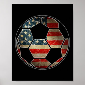 サッカー2部リーグのアメリカ国旗 - サッカー2部リーグの旗 ポスター