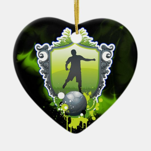 サッカー1オーナメント セラミックオーナメント (正面)