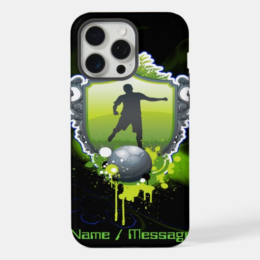 サッカー1ケース iPhoneケース (裏面)