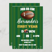 サッカー1年下りファーストボーイ誕生日 招待状 (正面/裏面)