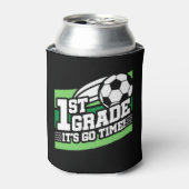 サッカー1年生サッカーの初日新学期 缶クーラー (缶正面)
