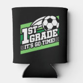 サッカー1年生サッカーの初日新学期 缶クーラー (裏面)