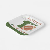 サッカー1年目のダウンサッカーBIrthdayパーティー ペーパープレート (傾斜あり)