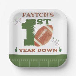 サッカー1年目のダウンサッカーBIrthdayパーティー ペーパープレート